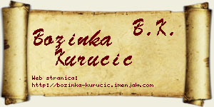 Božinka Kurucić vizit kartica